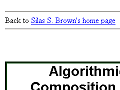 Algorithmic Composition and Reductionist Analysis: Can a Machine Compose