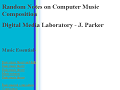 Digital Media Laboratory - J. Parker